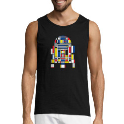 Débardeur homme noir R2D2 Mondrian (Le Duc,Films/Séries,Star Wars)