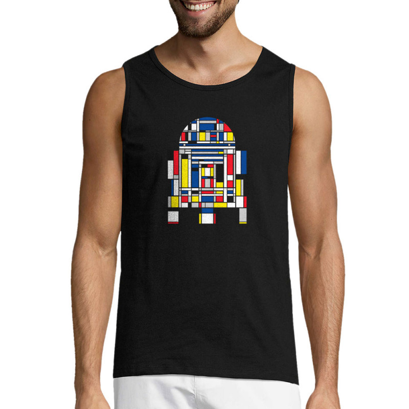 Débardeur homme noir R2D2 Mondrian (Le Duc,Films/Séries,Star Wars)