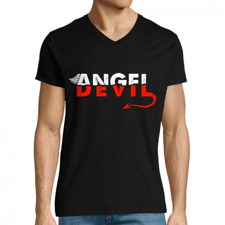 T-shirt homme col V "Angel...