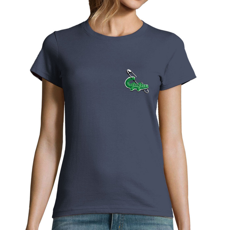 T-shirt femme bleu denim Laribo (Trabe,Fruits & Légumes,Humour,Détournements)