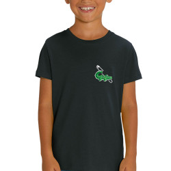 T-shirt enfant coton bio noir Laribo (Trabe,Fruits & Légumes,Humour,Détournements)