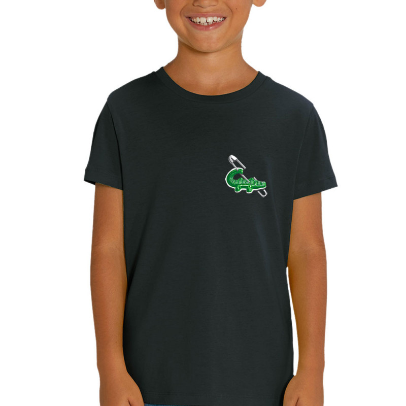 T-shirt enfant coton bio noir Laribo (Trabe,Fruits & Légumes,Humour,Détournements)
