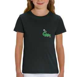 T-shirt enfant coton bio noir Laribo (Trabe,Fruits & Légumes,Humour,Détournements)
