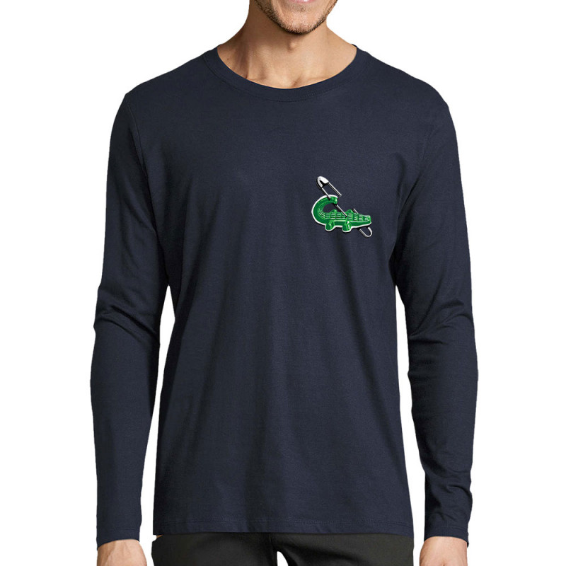 T-shirt homme manches longues bleu marine Laribo (Trabe,Fruits & Légumes,Humour,Détournements)