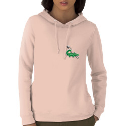 Sweat femme à capuche coton bio rose clair Laribo (Trabe,Fruits & Légumes,Humour,Détournements)