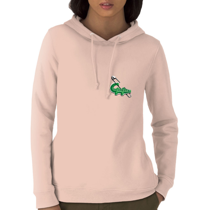 Sweat femme à capuche coton bio rose clair Laribo (Trabe,Fruits & Légumes,Humour,Détournements)
