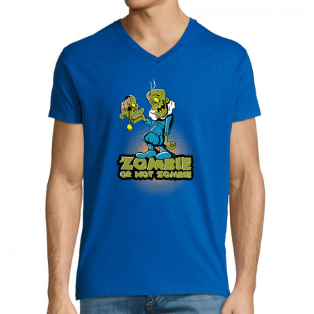T-shirt homme col V "Zombie...