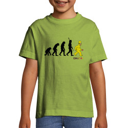 T-shirt enfant vert pomme Evolution Homer Simpson (Gondrax,Films/Séries,Humour,Evolution)