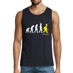 Débardeur homme bleu marine Evolution Homer Simpson (Gondrax,Films/Séries,Humour,Evolution)