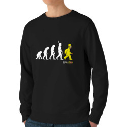Sweat homme bio col rond noir Evolution Homer Simpson (Gondrax,Films/Séries,Humour,Evolution)