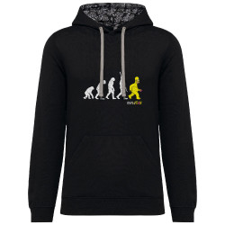 Sweat capuche à motifs unisexe noir et têtes de mort mexicaines Evolution Homer Simpson (Gondrax,Films/Séries,Humour,Evolution)