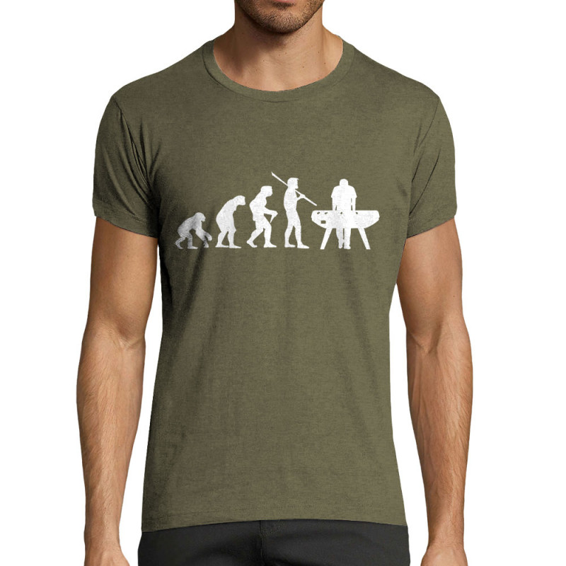 T-shirt homme fit kaki chiné Evolution Baby-Foot (Baby-Foot,Evolution)