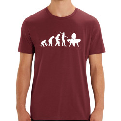 T-shirt homme coton bio bordeaux Evolution Baby-Foot (Baby-Foot,Evolution)