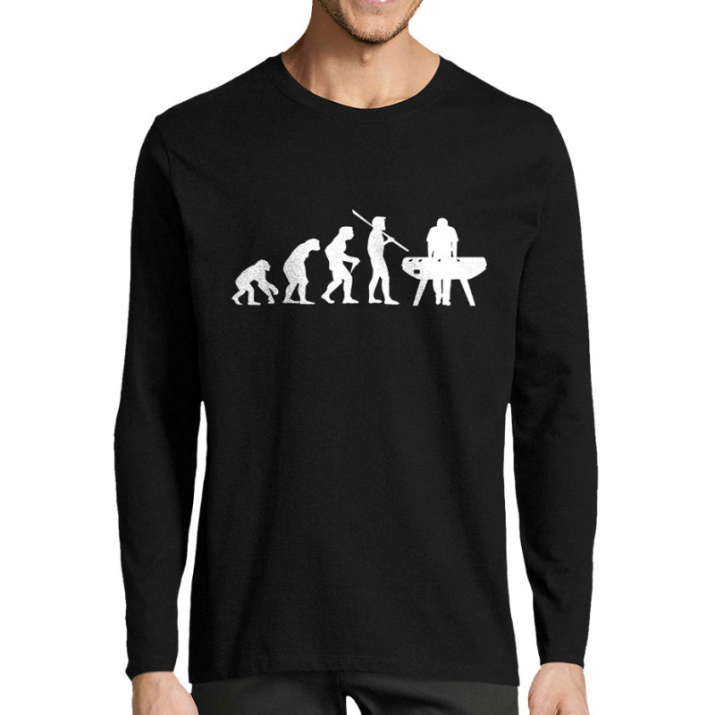 T-shirt homme manches longues noir Evolution Baby-Foot (Baby-Foot,Evolution)