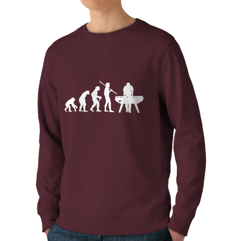 Sweat homme bio col rond bordeaux Evolution Baby-Foot (Baby-Foot,Evolution)