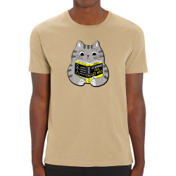 T-shirt homme coton bio naturel Les humains pour les nuls (Gondrax,Animaux,Chats,Humour,Devoirs de vacances)