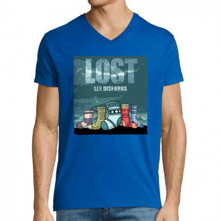 T-shirt homme col V "Lost...