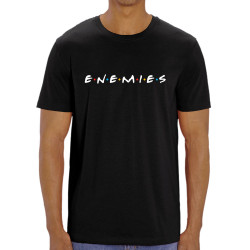 T-shirt homme coton bio noir Enemies (Friends) (Gondrax,Humour,Détournements,Films/Séries)