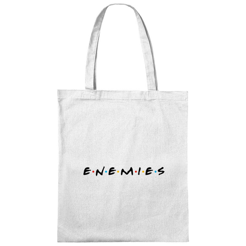 Sac shopping en toile blanc Enemies (Friends) (Gondrax,Humour,Détournements,Films/Séries)