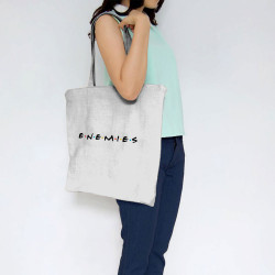 Sac shopping en toile blanc Enemies (Friends) (Gondrax,Humour,Détournements,Films/Séries)