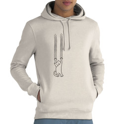 Sweat homme à capuche coton bio naturel Chat griffes (Gondrax,Animaux,Chats)