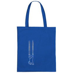Sac shopping en toile bleu royal Chat griffes (Gondrax,Animaux,Chats)