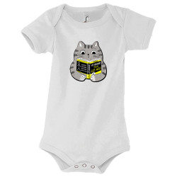 Body bébé blanc Les humains pour les nuls (Gondrax,Animaux,Chats,Humour,Devoirs de vacances)