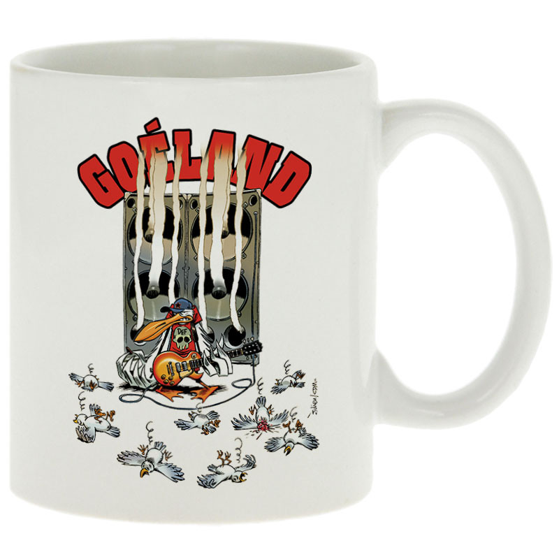 Mug blanc Goéland Guitare héros (Goéland,Animaux)
