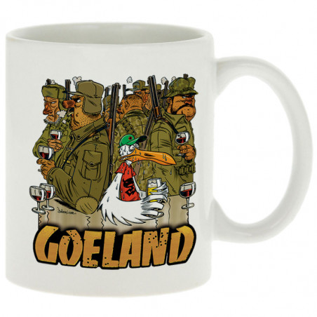 Mug blanc Goéland Chasseurs (Goéland,Animaux)
