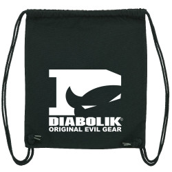 Sac à dos en toile recyclée noir Diabolik - D Logo (Diabolik)