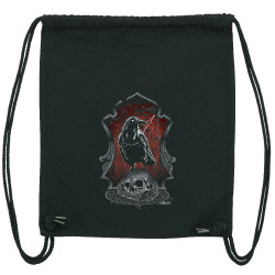 Sac à dos en toile recyclée noir Diabolik Evil Crow (Simon,Diabolik,Têtes de morts,Enfer)