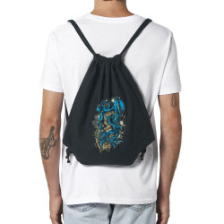 Sac à dos en toile recyclée noir Santa Muerte - Octopus Skull (Santa Muerte,Têtes de morts,Animaux)