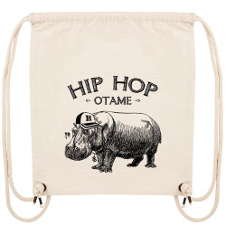 Sac à dos en toile recyclée naturel Hip Hop Otame (Gondrax,Animaux,Humour,Les Bébêtes)