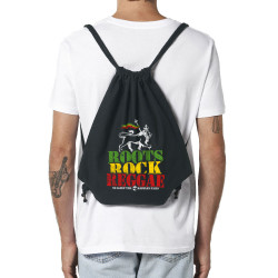 Sac à dos en toile recyclée noir Roots Rock Reggae (Gondrax,Reggae)