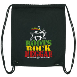 Sac à dos en toile recyclée noir Roots Rock Reggae (Gondrax,Reggae)