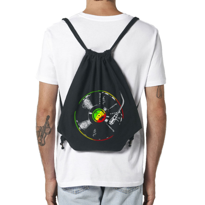 Sac à dos en toile recyclée noir Reggae Vinyl (Reggae)