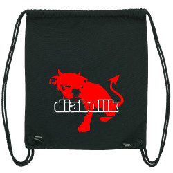 Sac à dos en toile recyclée noir Diabolik - Diabolo Dog (Diabolik,Animaux)