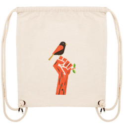 Sac à dos en toile recyclée naturel Résiste (Alex Kidd,Ecologie)