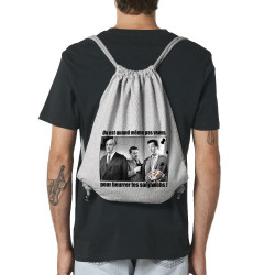 Sac à dos en toile recyclée gris chiné Tontons Flingueurs Beurrer les sandwichs (Films/Séries,Les Tontons Flingueurs)