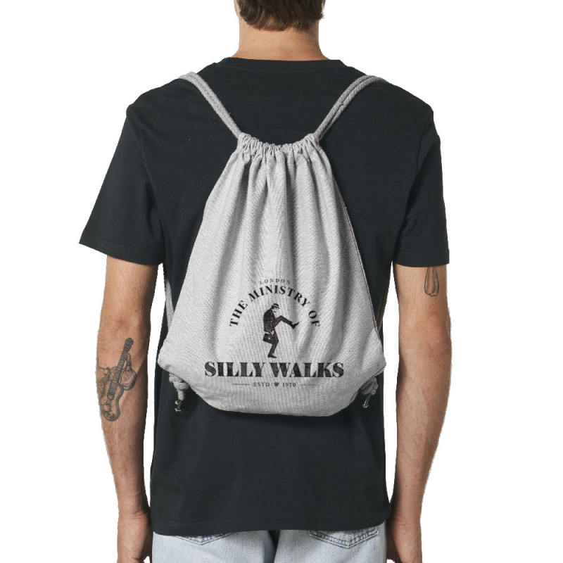 Sac à dos en toile recyclée gris chiné Silly Walks (Alex Kidd,Films/Séries)