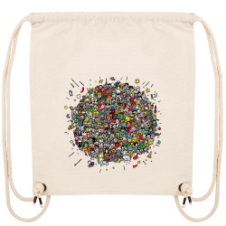 Sac à dos en toile recyclée naturel Planet Pop Culture (Zewa,Jeux Vidéo / Geek)