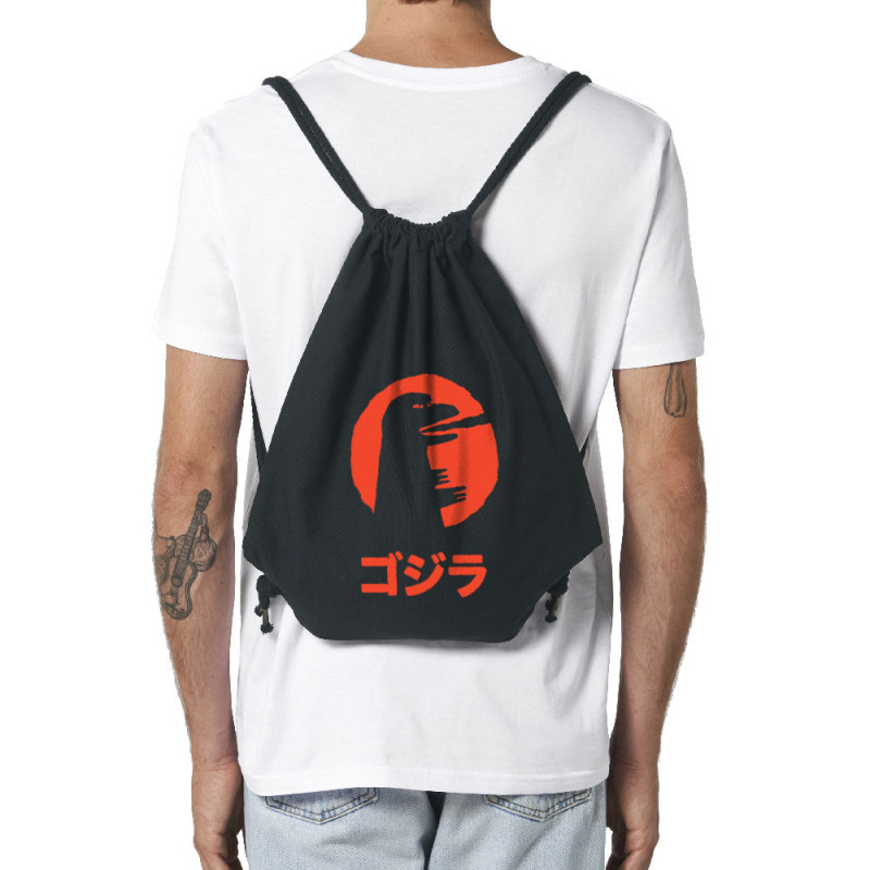 Sac à dos en toile recyclée noir Vintage Godzilla (Alex Kidd,Films/Séries,Manga Kawaï japan)