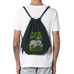 Sac à dos en toile recyclée noir Plus de batterie koala (Animaux,Humour,Manga Kawaï japan,Bébés,Paresse)