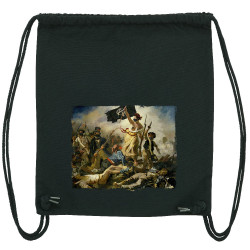 Sac à dos en toile recyclée noir Viva la revolution (Gondrax,Humour,Slogans engagés)