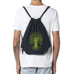 Sac à dos en toile recyclée noir Se laisser abattre (Gondrax,Ecologie)