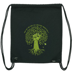 Sac à dos en toile recyclée noir Se laisser abattre (Gondrax,Ecologie)