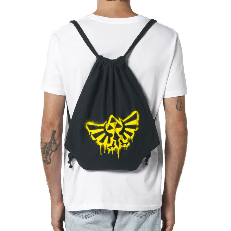 Sac à dos en toile recyclée noir Triforce Spray (Gondrax,Jeux Vidéo / Geek)