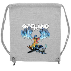 Sac à dos en toile recyclée gris chiné Goéland H5N1 (Goéland,Animaux)