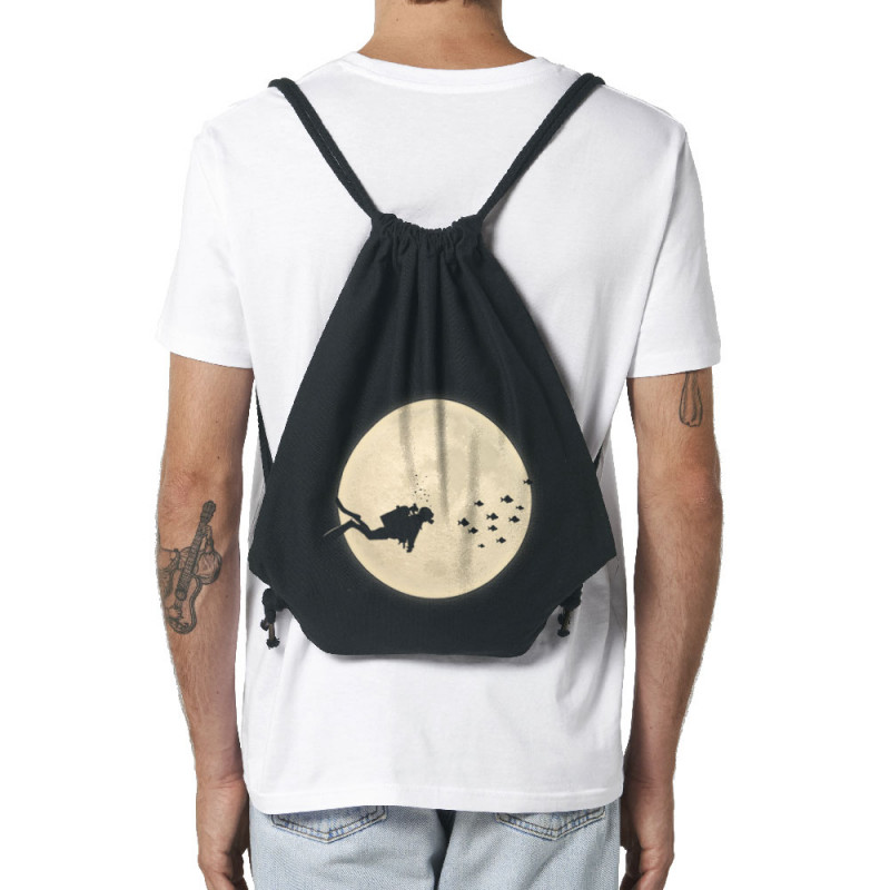 Sac à dos en toile recyclée noir Plongeur Lune (Le Duc,Humour,Divers)