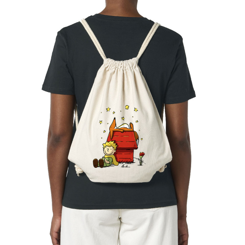 Sac à dos en toile recyclée naturel Le Petit Prince Peanuts (Le Duc,Humour,Animaux,Manga Kawaï japan)
